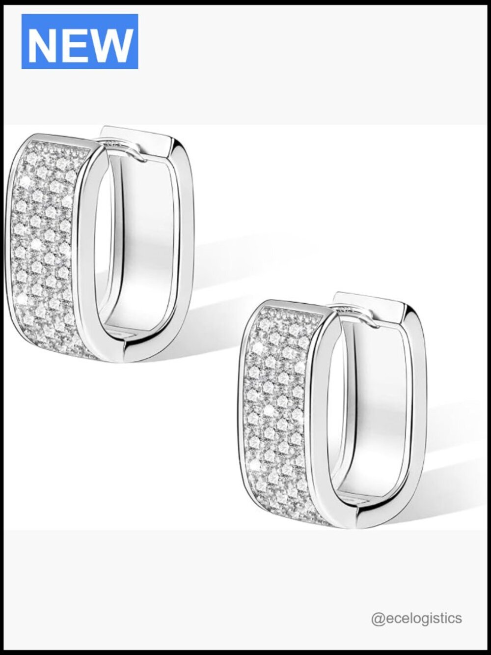 Small Chunky Hoop Earrings for Women - Hypoallergenic Silver Huggies